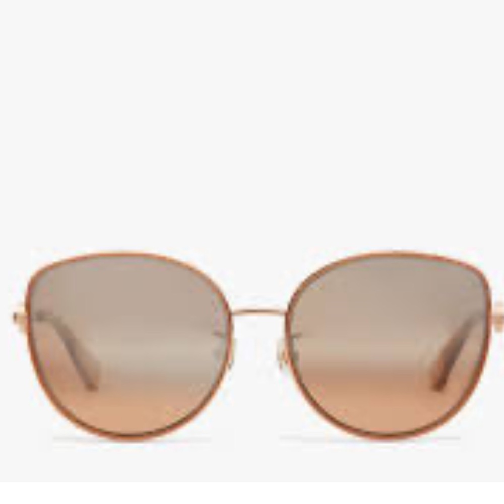KATE SPADE SICILIA/G/S AU2 G4 Sunglasses Red Gold Frame Silver Brown Lens 60mm